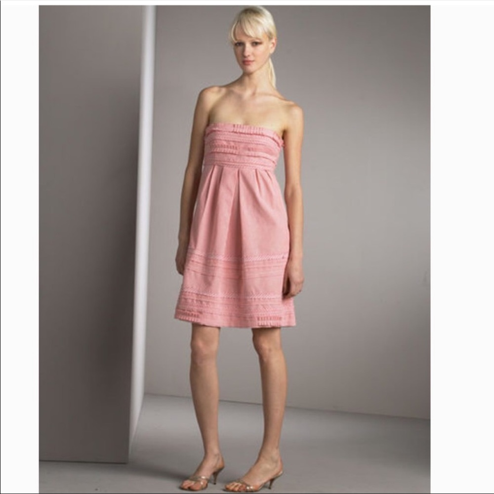 Cynthia Steffe 4 pink/white seersucker dress.